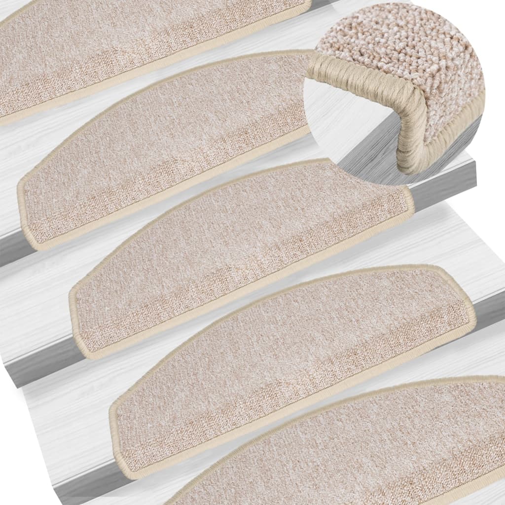 Maty na schody 10 szt. 65x24x4 cm Taupe Półokrągłe Duże vidaXL
