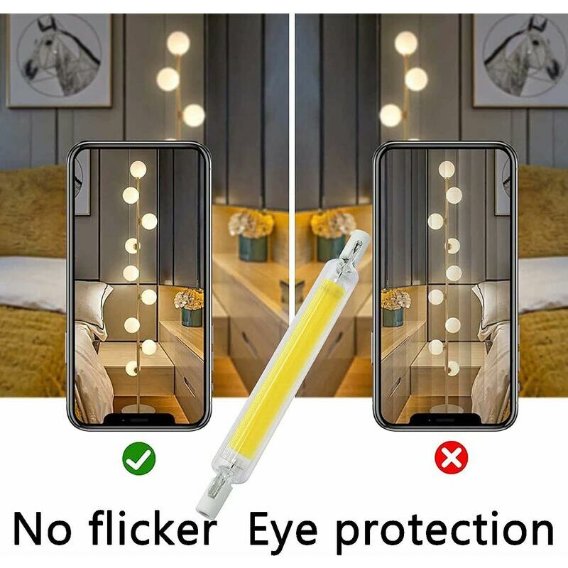 Lampadina LED dimmerabile R7S 118mm 20W, bianco caldo 3000K 3000LM, sostituzione lineare della lampada alogena J118 300W, confezione da 2 - 3