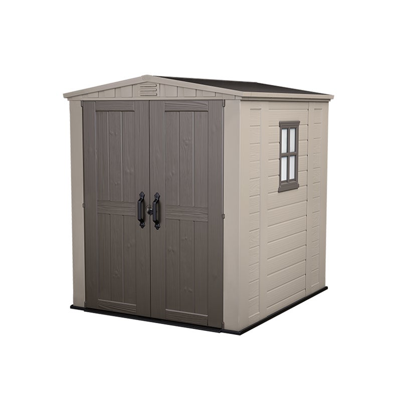 Szopa ogrodowa z żywicy PCV z półkami 178x195,5x208cm Factor 6x6 Keter K209872