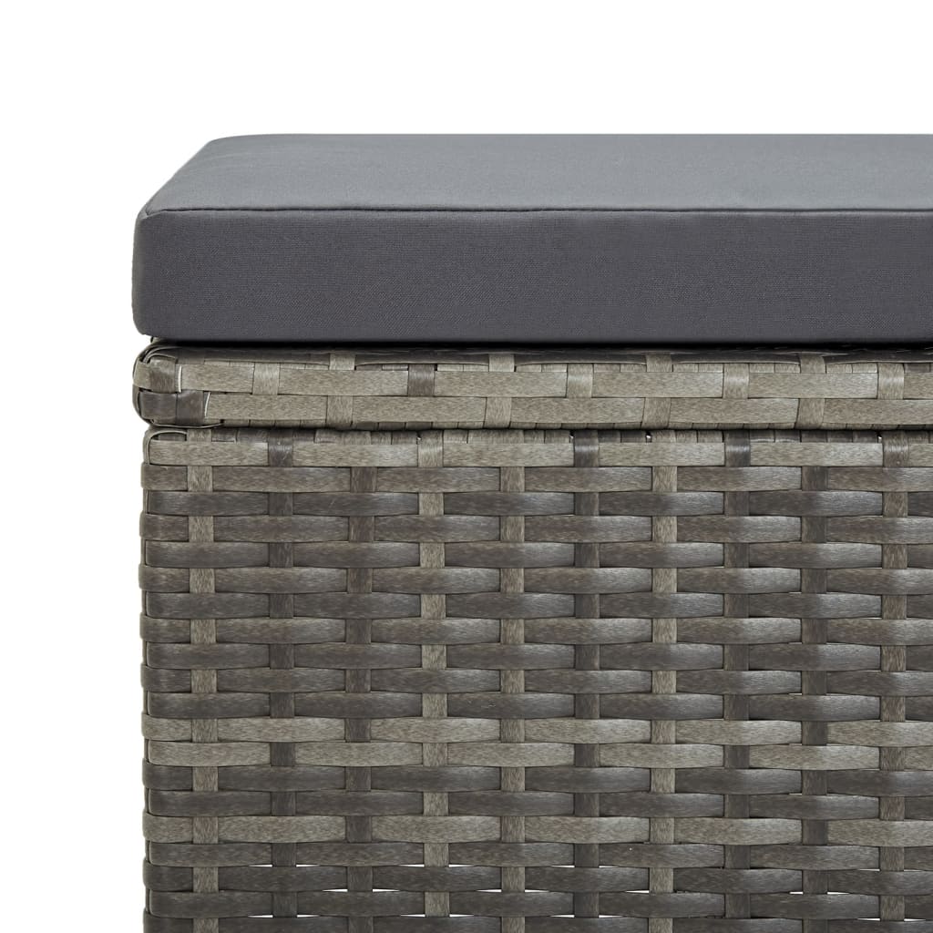 Maison Exclusive - Sgabelli da Giardino 4 pz con Cuscini in Polyrattan Grigio - 5