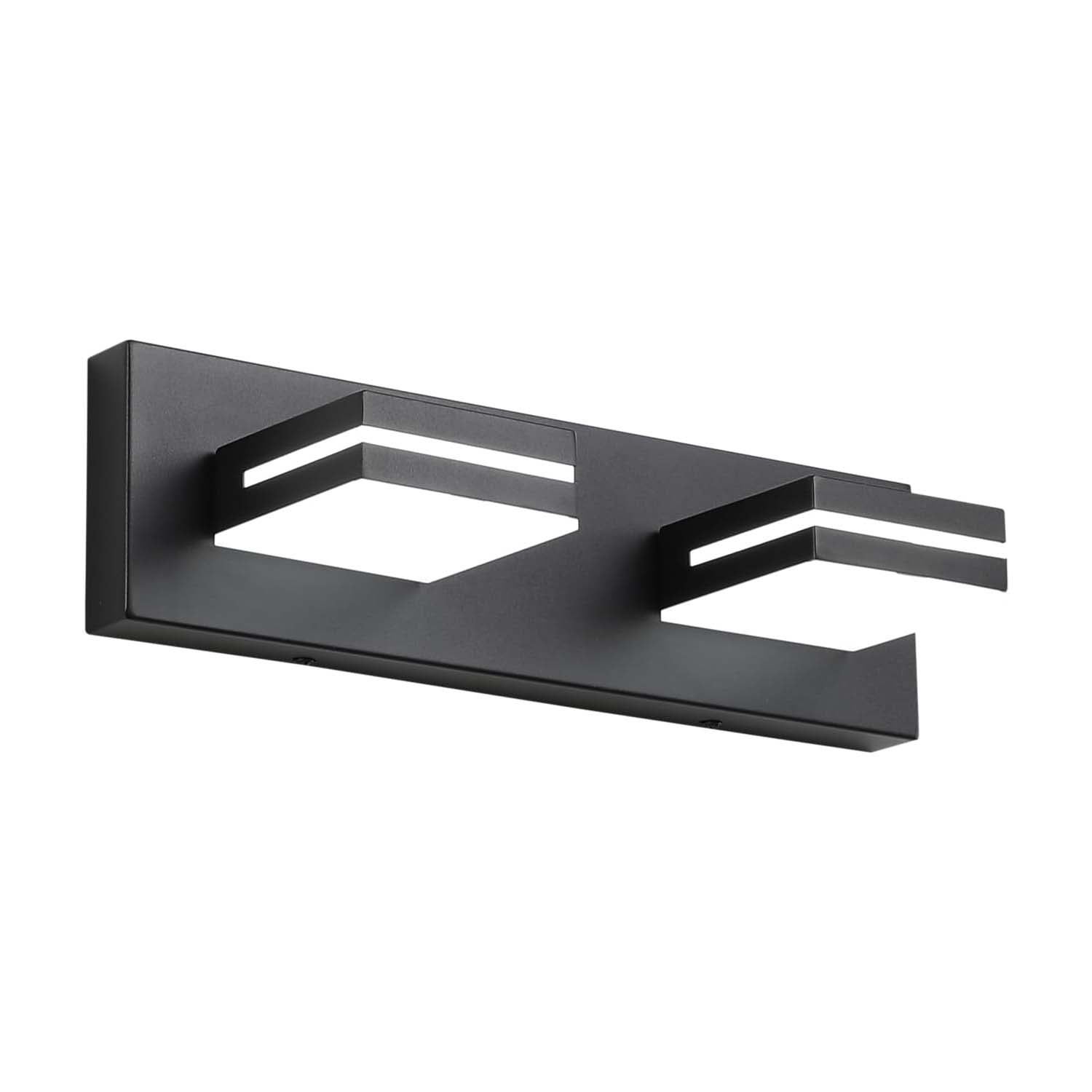 Kinkiet LED łazienkowy 2-światła 32 cm, czarny mat, nowoczesny akrylowy design, oświetlenie lustra 3000-6500K, idealny do łazienki i domu