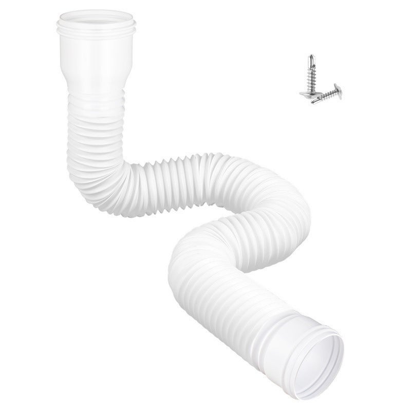 Kit de extensión de canalón flexible, extensión de bajante de 85/105 mm, extremo redondo, blanco (300 cm)