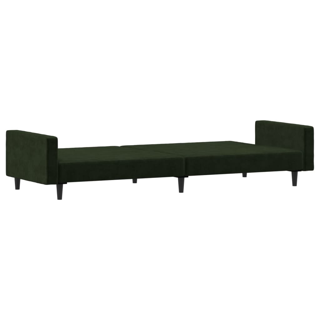 Canapé-lit | Lit simple | Canapé convertible à 2 places vert foncé velours CFW39634 - 6