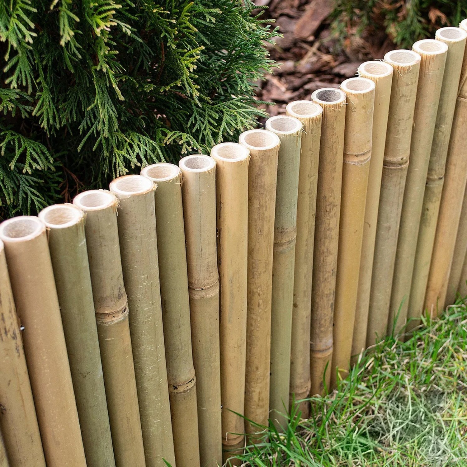 Linxor Bordura Per Piante In Bambù – Recinto Flessibile Da Giardino 100x20 Cm – Legno Naturale Chiaro, Per Aiuole E Vialetti - 3
