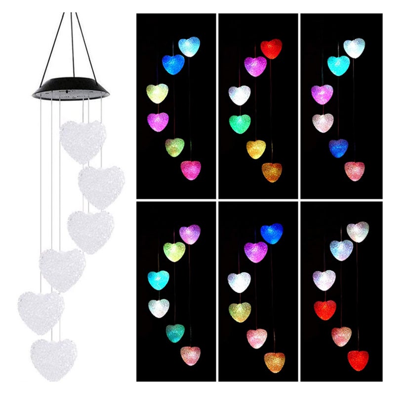 1 szt. Biały dzwonek wiatrowy solarny, wodoodporny, do użytku wewnątrz i na zewnątrz, odpowiedni do ogrodu i na patio