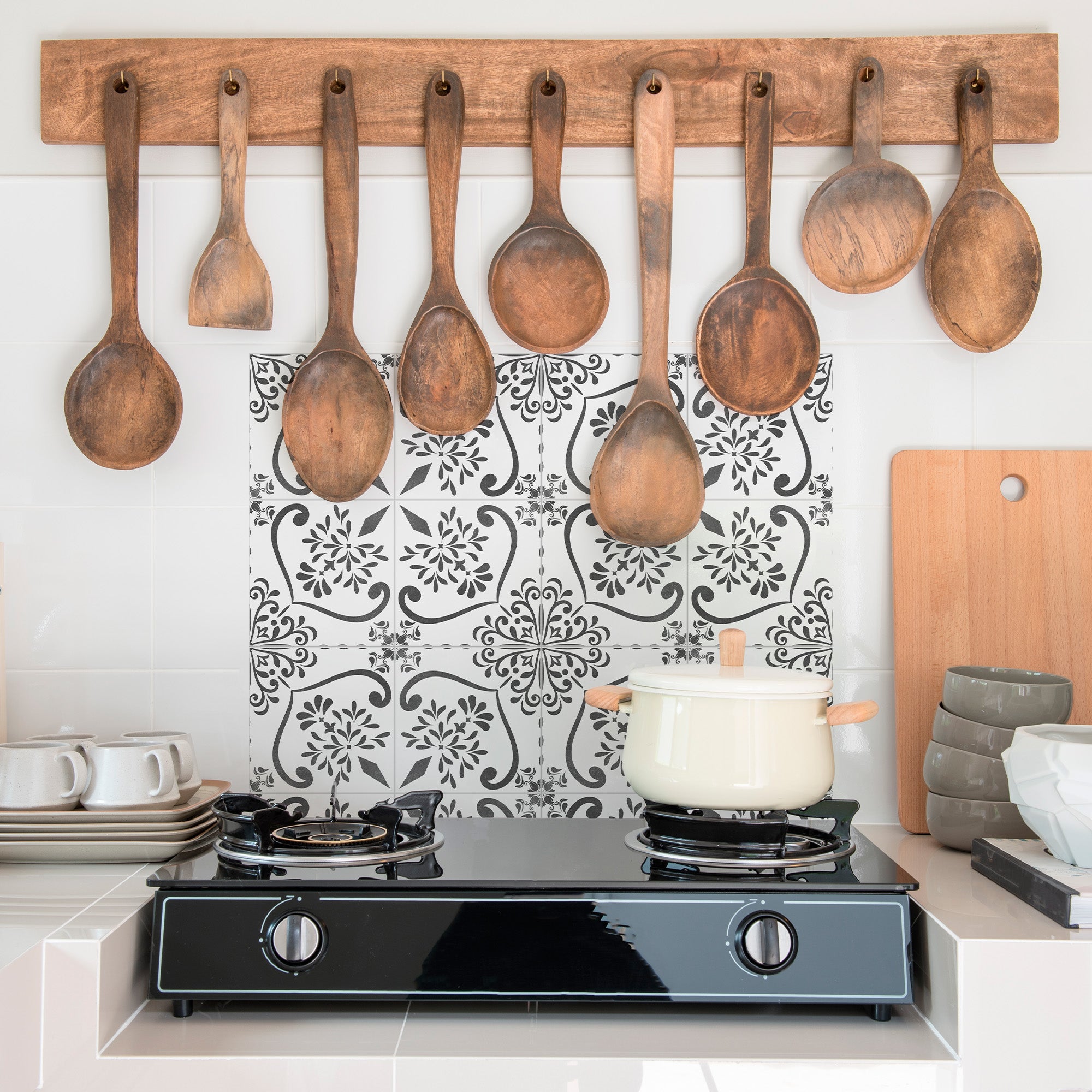 SALPICADERO DE COCINA DE ALUMINIO Cardan White 60cm x 60 cm x 0,3 (ancho x  alto x espesor)cm | Leroy Merlin