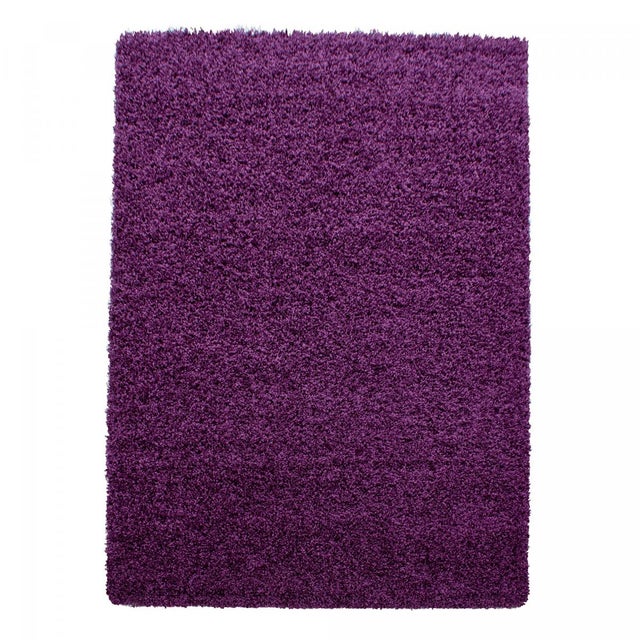 HOMORE Tappeto Viola Scuro Peloso 150x240 Cm – Soffice E Moderno Per Soggiorno, Camera Da Letto, Cameretta Bimbi, Con Fondo Antiscivolo - 3