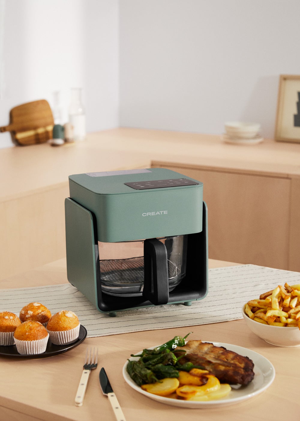 Friggitrice ad Aria Gaia Plus 8 Litri 2200W, Doppia Resistenza, 7 Programmi, Timer 60 Min, Temperatura 80-200°C - Di Lella