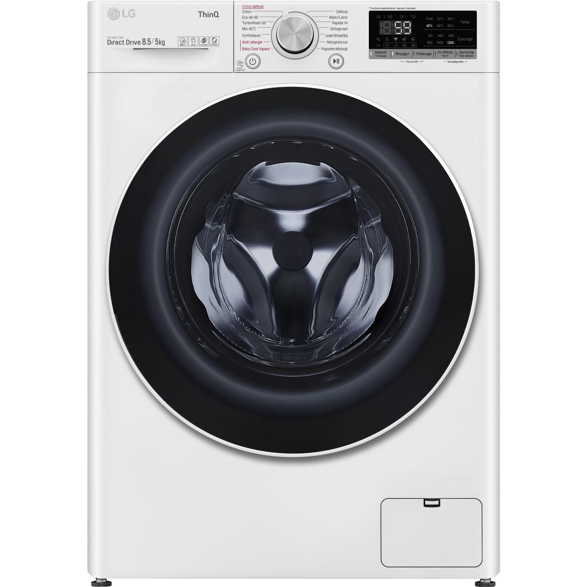 Lave linge séchant hublot LG F852SV50WRS COMPACT Leroy Merlin