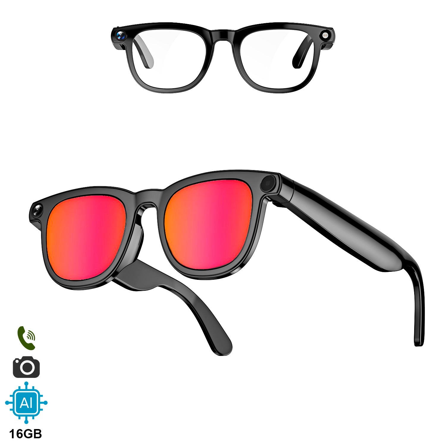 Lunettes Intelligentes Ar Avec Traduction Vocale En Temps Réel,Téléprompteur À Affichage Ia,Plus De 40 Langues En Ligne Et 8 Hors Ligne,Double Batterie 440 MAh,Pour Réunions D'Affaires Et Voyages Lunettes Intelligentes Ar Avec Traduction Vocale En Temps Réel,Téléprompteur À Affichage Ia,Plus De 40 Langues En Ligne Et 8 Hors Ligne,Double Batterie 440 MAh,Pour Réunions D'Affaires Et Voyages