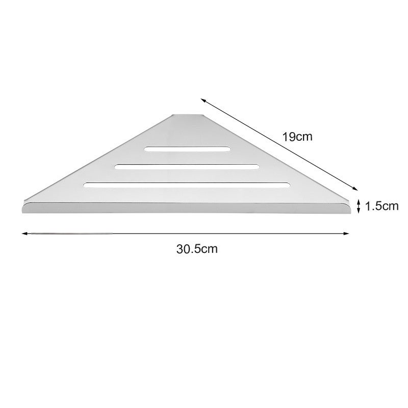 2 étagères d'angle de douche en acier inoxydable, argentées - 2