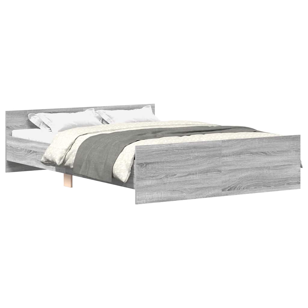 Cadre de lit sans matelas, gris, 140 × 200 cm - 2