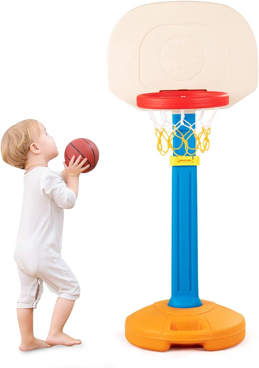 Panier Basket Enfant 2 En 1 – Basket Et Fléchettes – Hauteur Réglable 103-189 Cm – Intérieur/Extérieur – Cadeau 3-8 Ans
