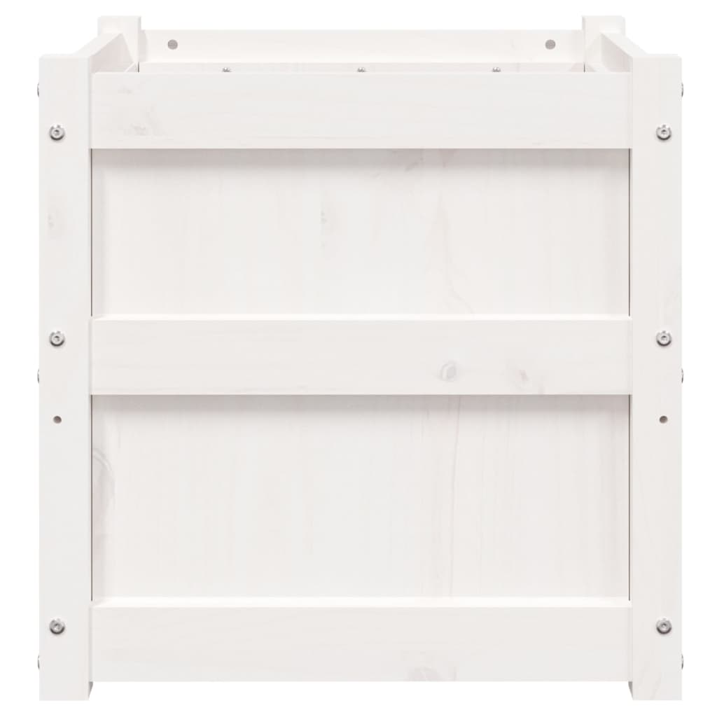 2 pcs Jardinière，Bac à fleurss blanc bois de pin massif CWV23588 - 6