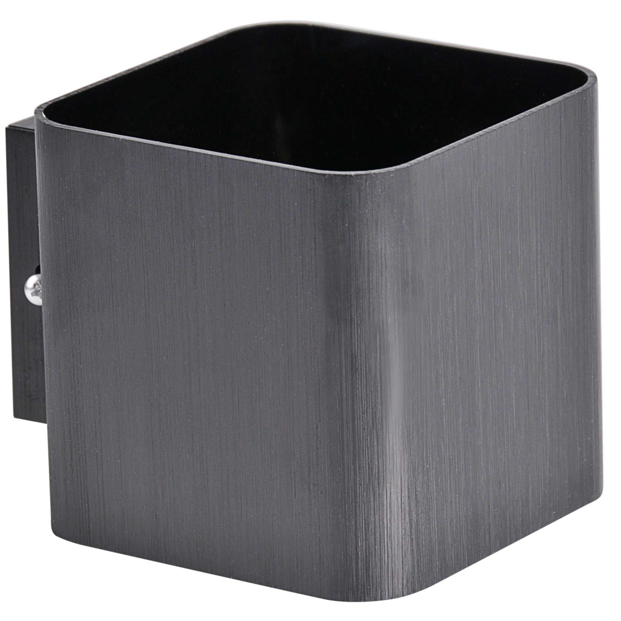 Kinkiet ścienny Izar czarny szczotkowany 1xG9x10W wym: 9,8 x 9,8 x 12,4 cm aluminium IP20 Polux