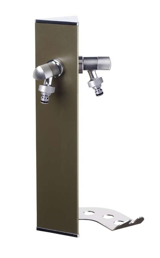 Colonne D eau Murale WALL Verte Kaki 40 Cm Aluminium Double 