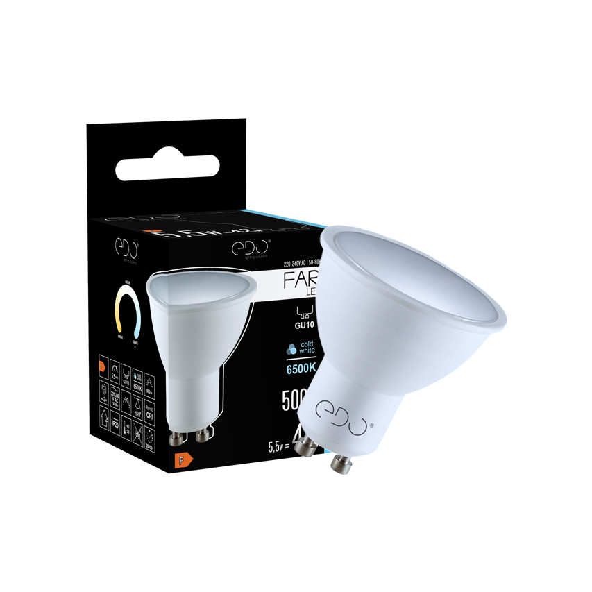 Żarówka Edo Fari LED GU10 5,5W 6500K zimna CW 500lm 120st EDO777437