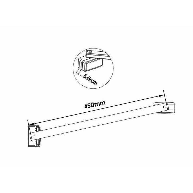 Aica Cabine de douche pivotante 70x76x185cm - profil de porte H.187cm - verre anticalcaire avec paroi latérale et barre de fixation - 6