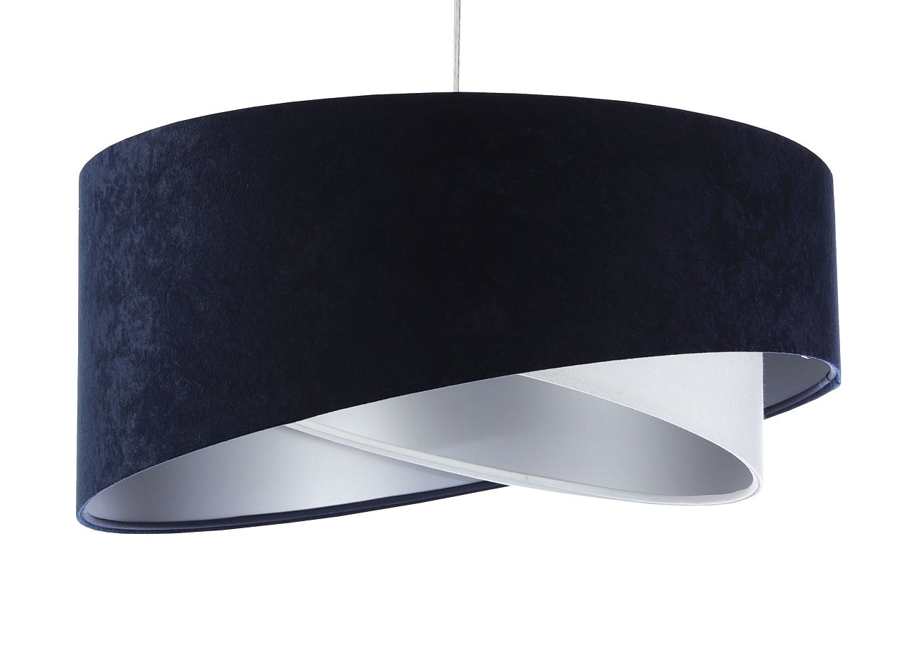 Lampa wisząca THUNDERCLOUD WHITE granatowa/srebrna