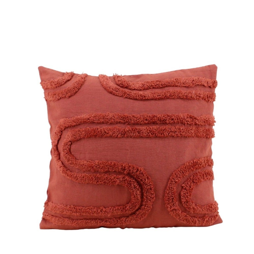 Coussin terracotta en relief 40x40cm - Ornami - 7