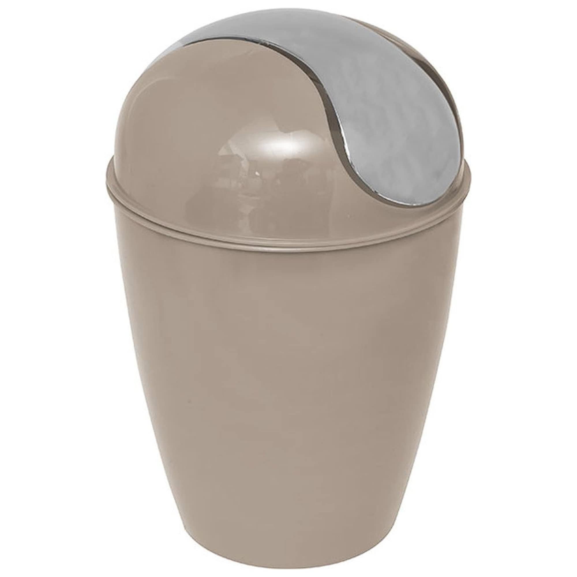 Poubelle pp conique avec couvercle 5,6l - taupe - Tendance - 3