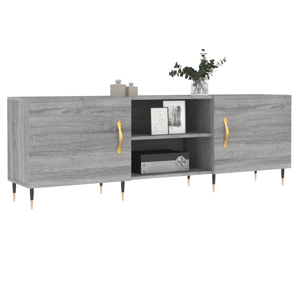 vidaXL Meuble TV sonoma gris 150x30x50 cm bois d'ingénierie - 3