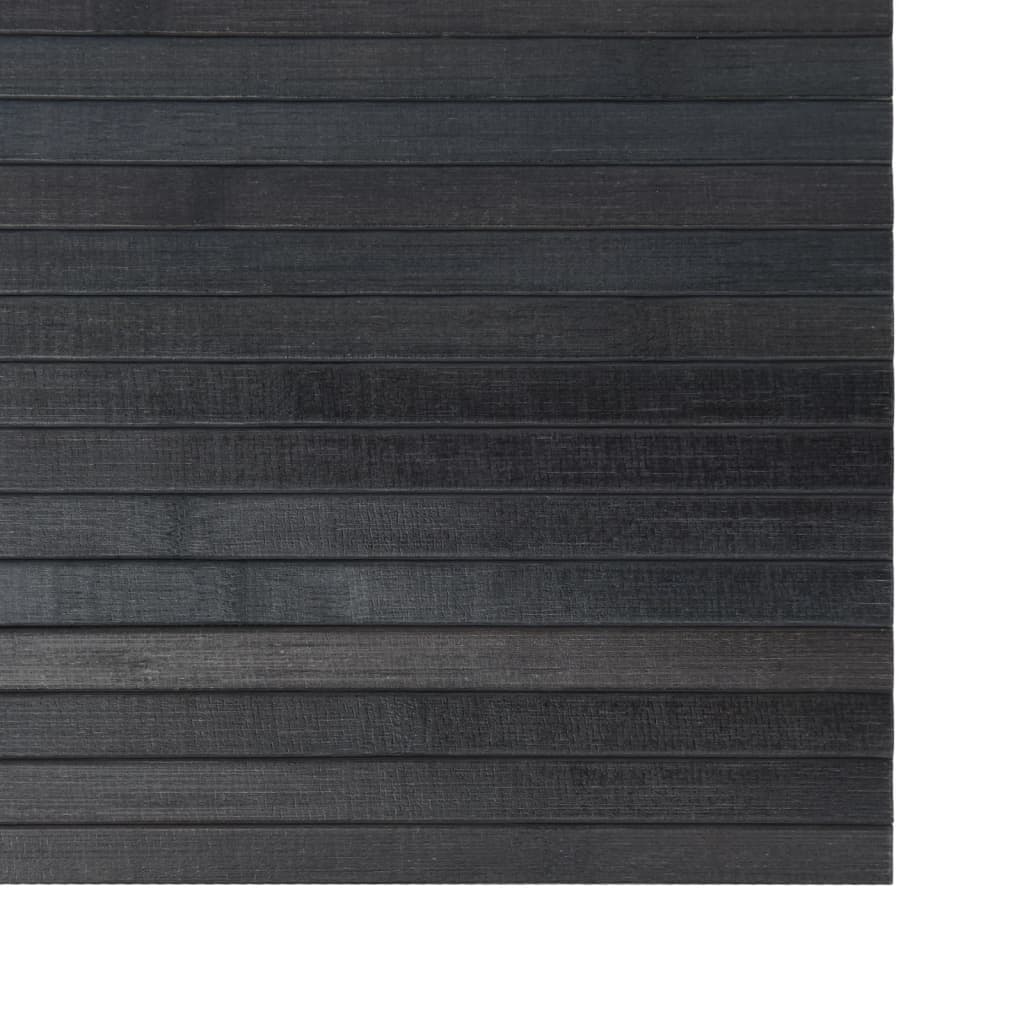 Tapis rectangulaire gris 60x200 bambou - 6