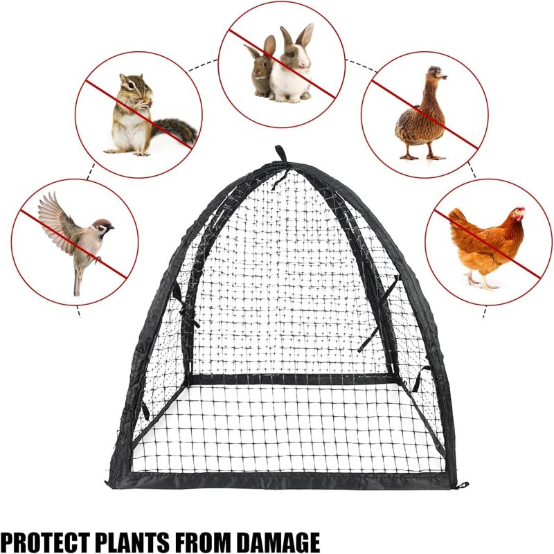 Protection pour fraisiers, 56 x 56 x 56 cm, cage de protection pour plantes empêchant l'intrusion d'animaux, filet de protection, 1 pièce - 7