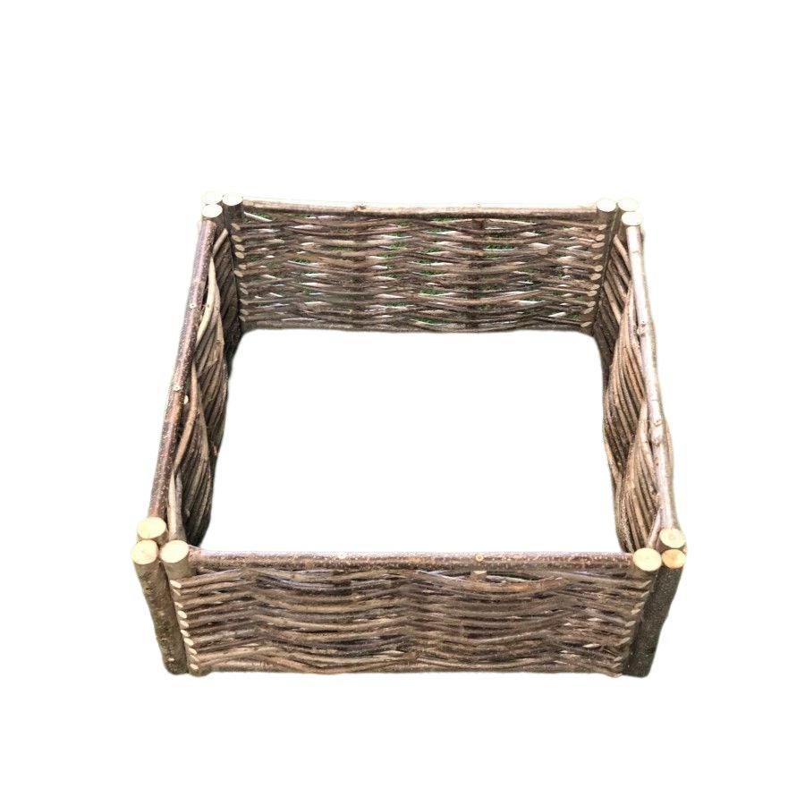Potager carré en noisetier - 100% Naturel - 70 x 70 x 30 cm - 2
