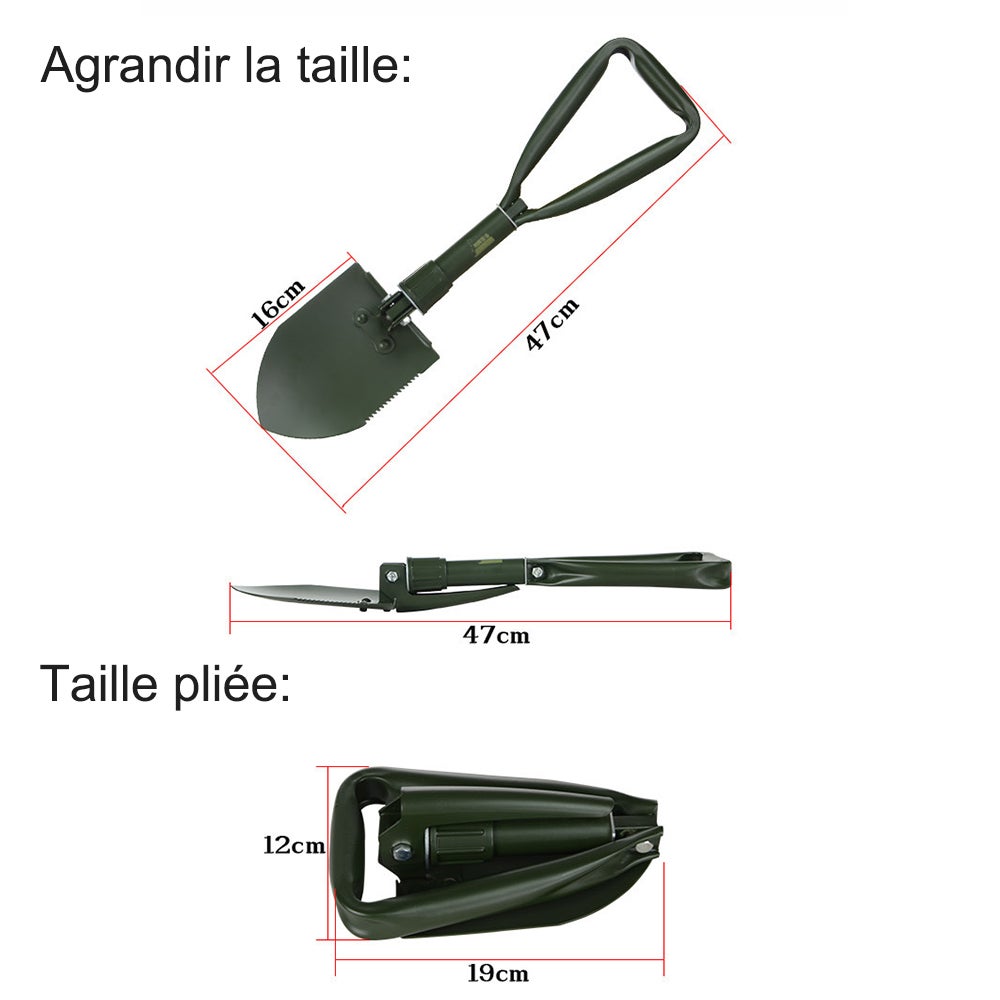 Pala Pieghevole ROCKFOXX Da Esterno – Vanga Multiuso In Metallo Con Custodia, Per Campeggio E Giardinaggio - 2