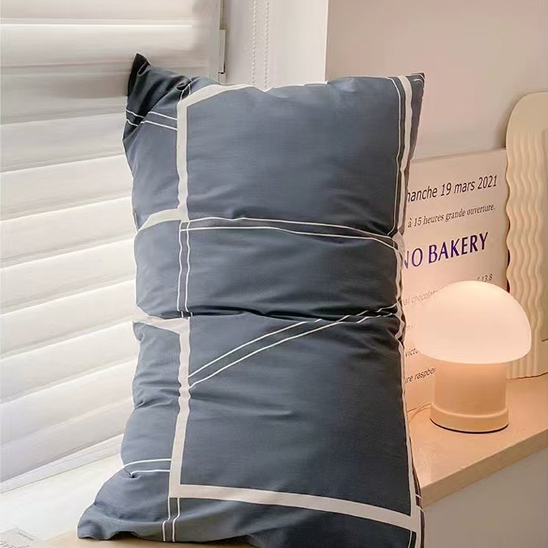 Housse de couette 220 x 240 cm Motif Rubik's Cube gris, parure de lit avec linge de lit et 2 taies d'oreiller avec fermeture éclair - 3