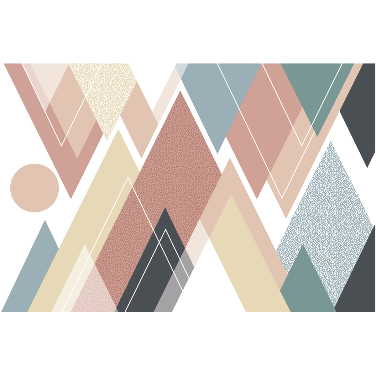 Adesivo montagna scandinavo columbana - Sticker adesivo - adesivi murali - 70X115cm - 2