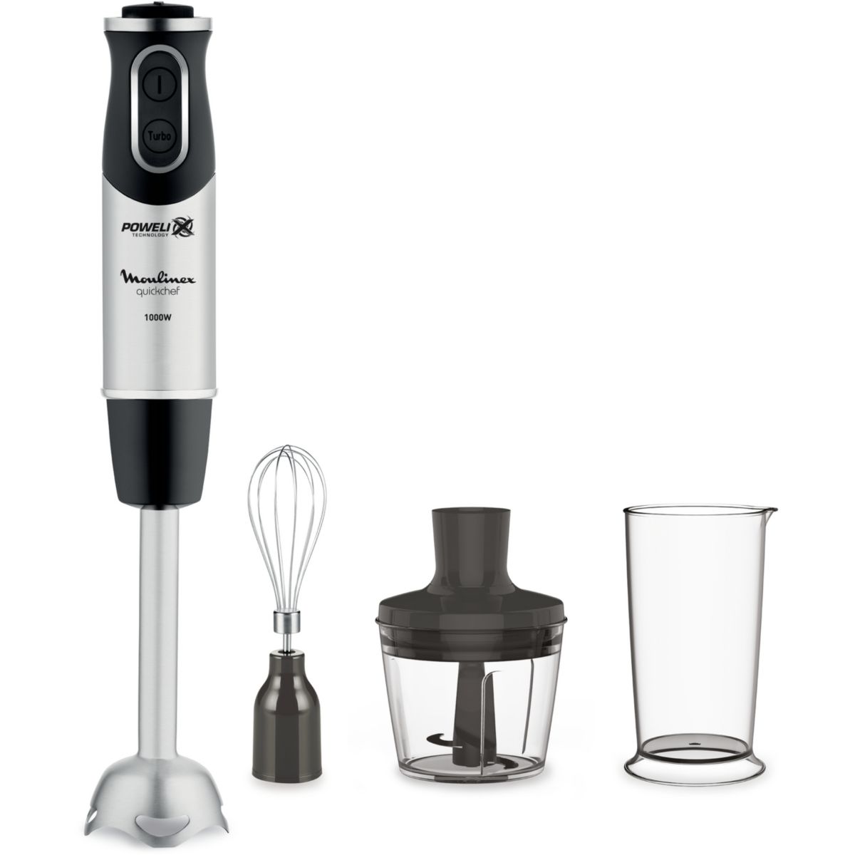 Moulinex - Batidora de mano Moulinex DD6558 Quickchef 1000 W y 10 velocidades.