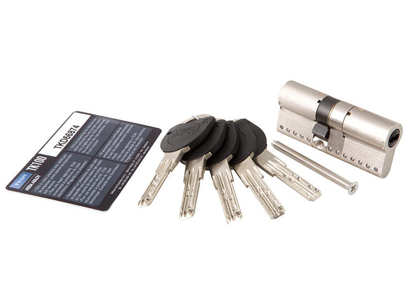Cylindre Serrure Haute Sécurité ISEO 30/50 - 5 Clés, R6, 8cm, Argenté