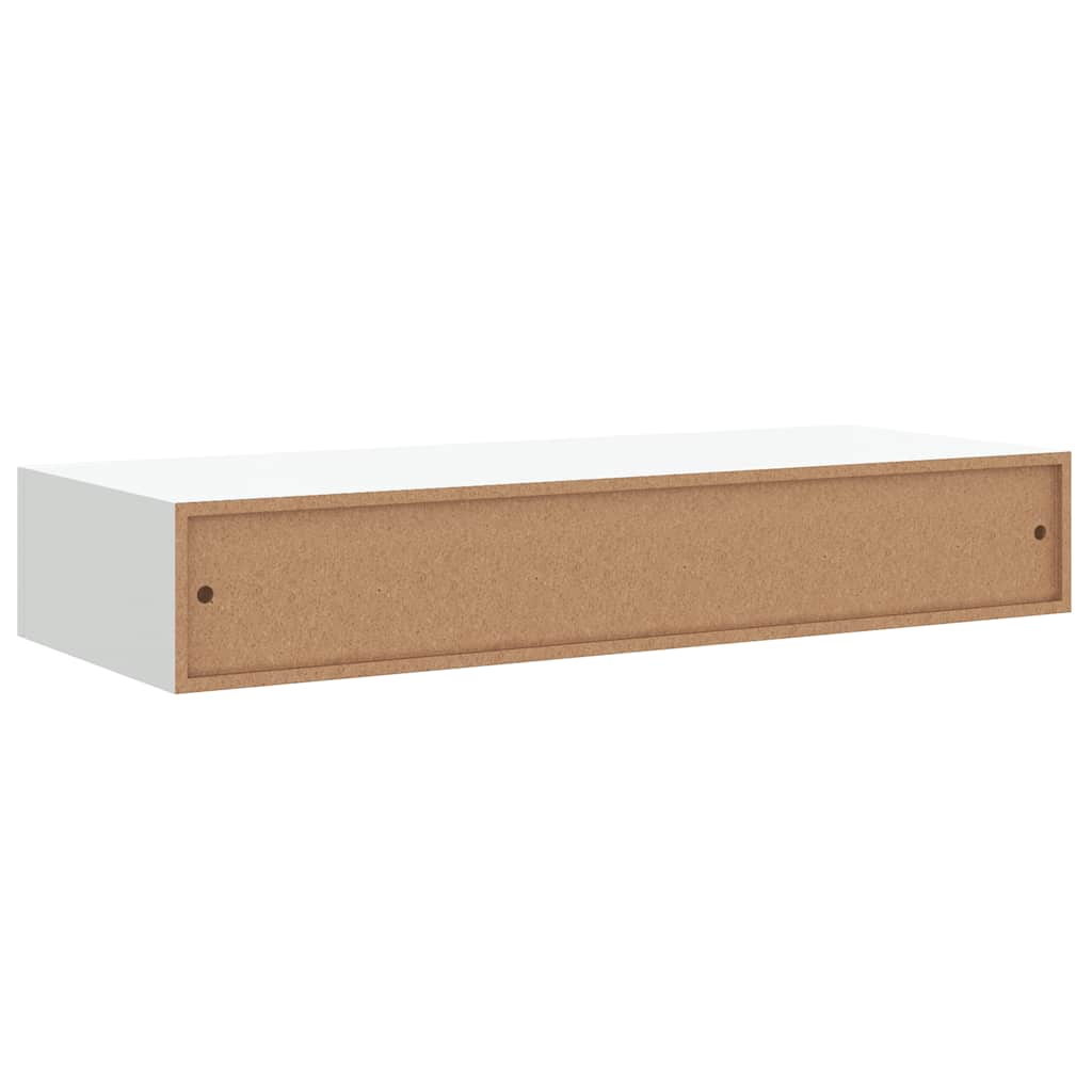 vidaXL Étagère à tiroir murale Blanc 60x23,5x10 cm MDF - 7
