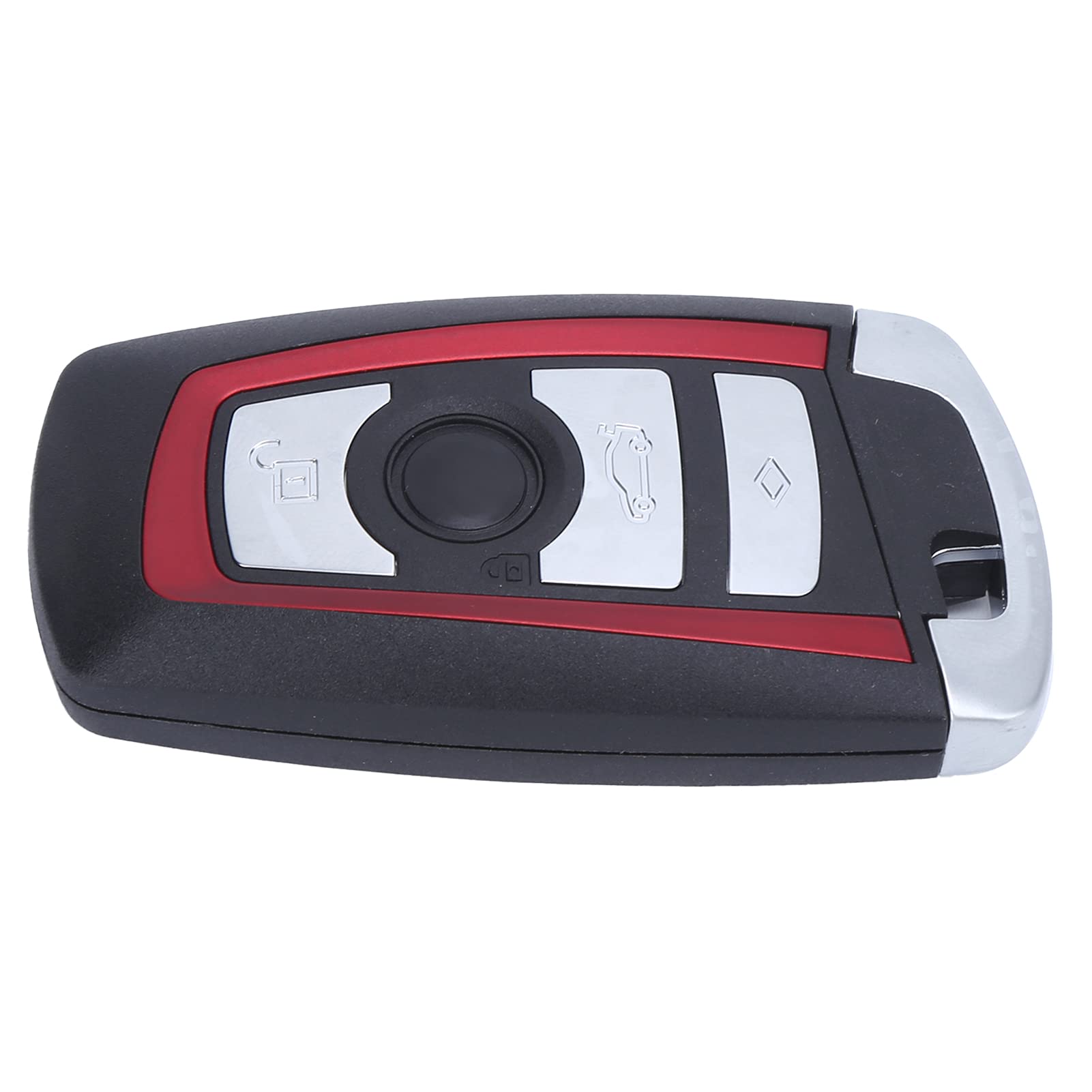 Guscio portachiavi con chiave piccola argentata rosso nero di ricambio per 550i GT 2010-2011 (4 chiavi) - 3