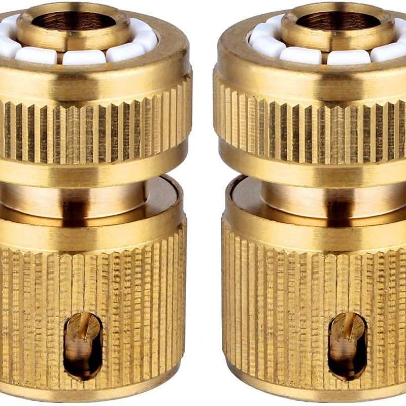 Złącze kranowe, adapter do węża ogrodowego - pasuje do przyłączy 20 mm, mosiężne złącze do węża ogrodowego do pralki