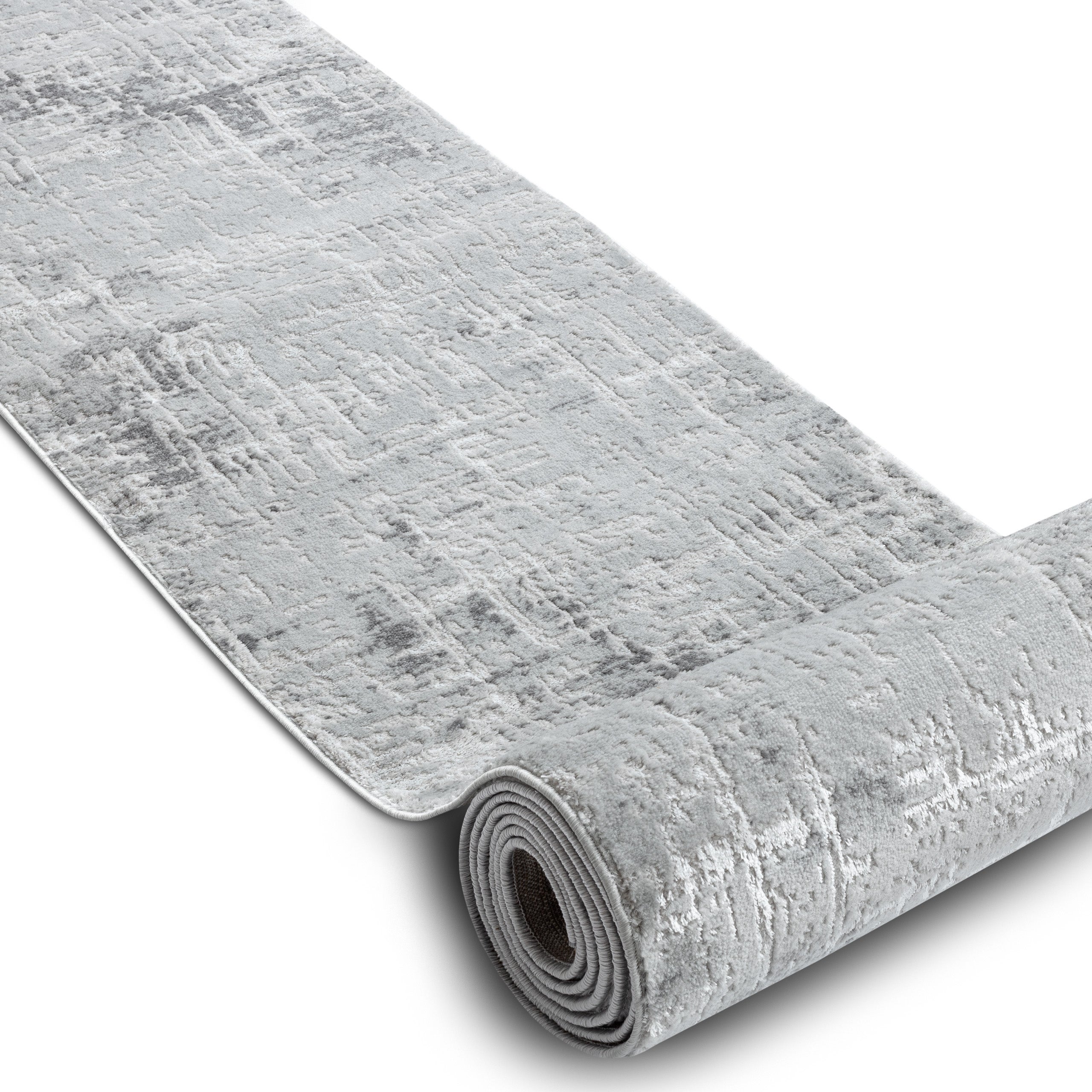 Chodnik Strukturalny MEFE 8722 dwa poziomy runa szary / biały 60 cm 60x760 cm - 2