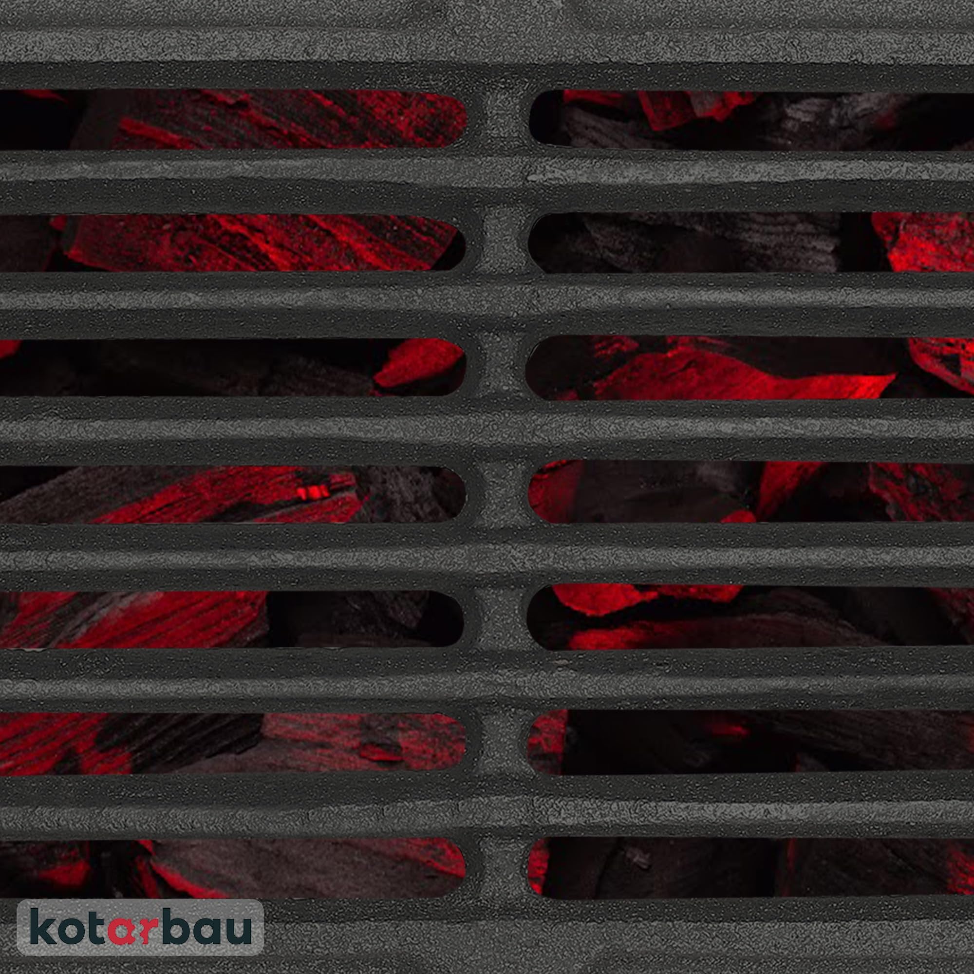 Grille de Cheminée en fonte 27 x 15,5 cm - Grille en fonte carrée - Résiste aux températures élevées - KOTARBAU - 3