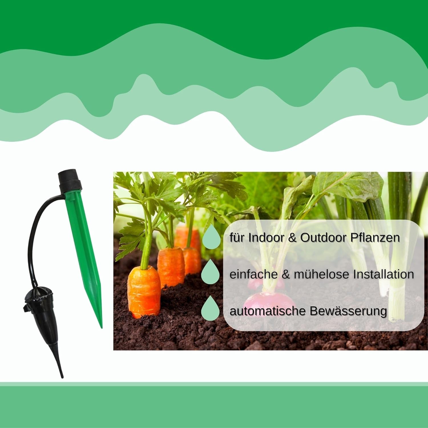 Système d'arrosage automatique d'intérieur Novatool 4X - Arrosage jusqu'à 30 jours - Système d'irrigation goutte à goutte pour l'arrosage des plantes - 5