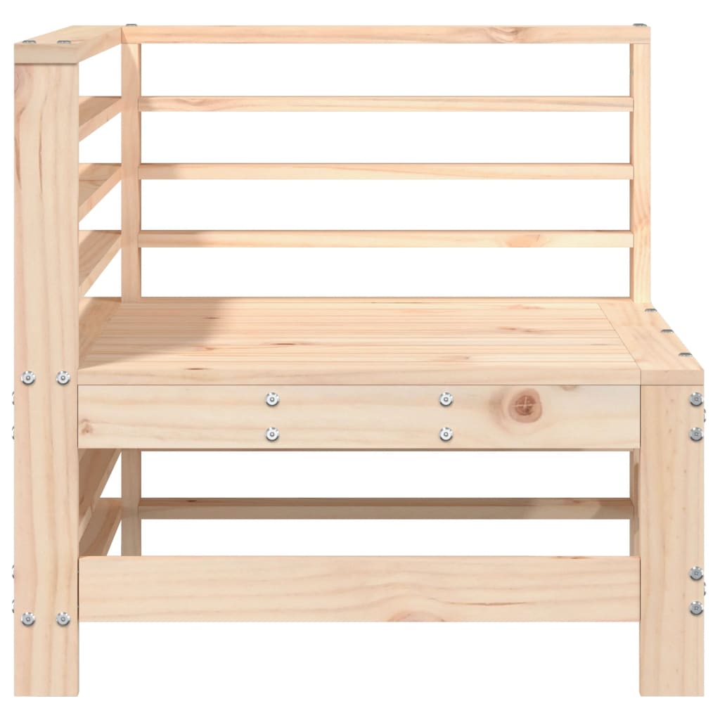 Divano Angolare da Giardino | Sofà da Giardino | Divano per Esterni in Legno Massello di Pino CFW598579 - 4