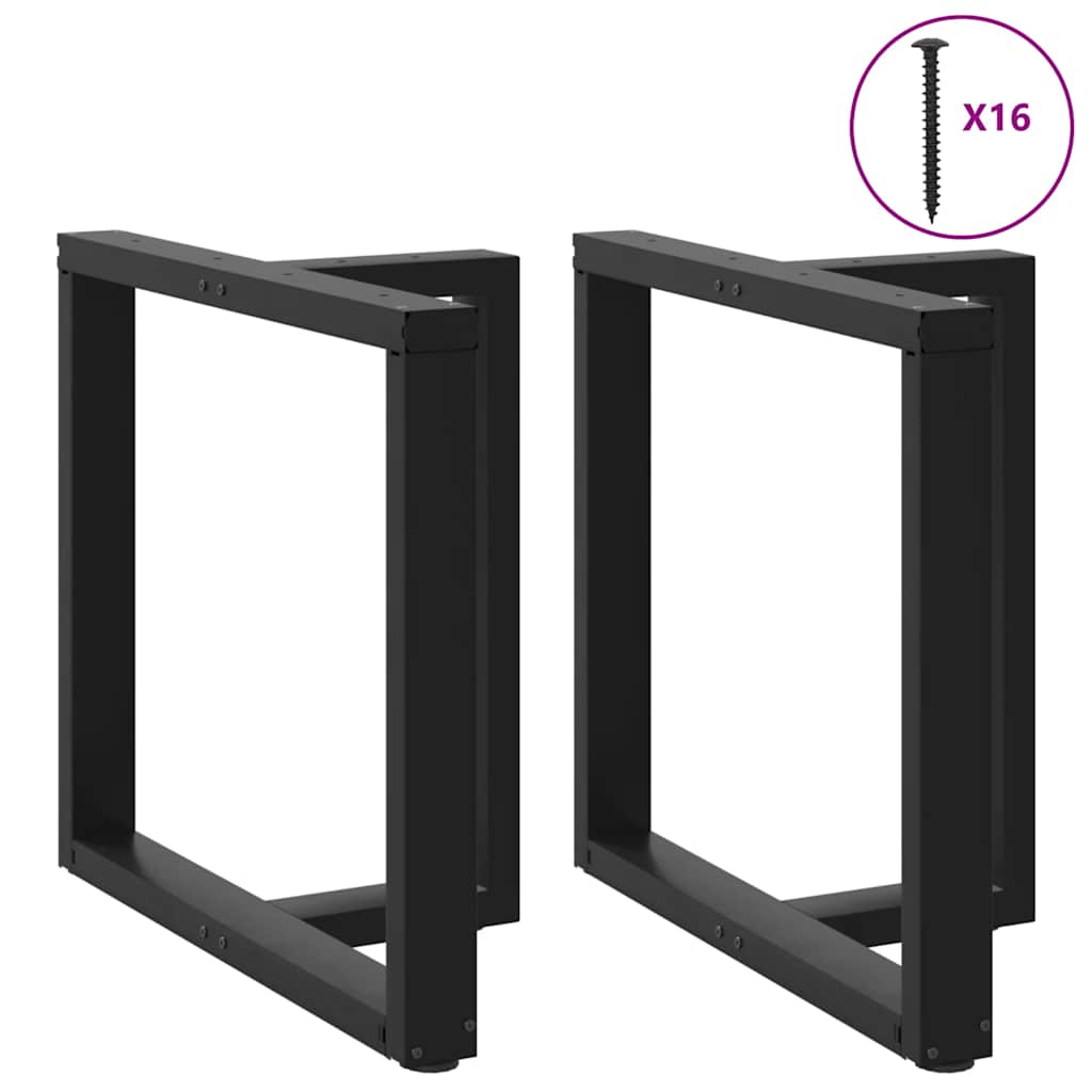 Pernas de mesa de jantar em forma de T?2 peças de aço preto - COMFORTXL - 3