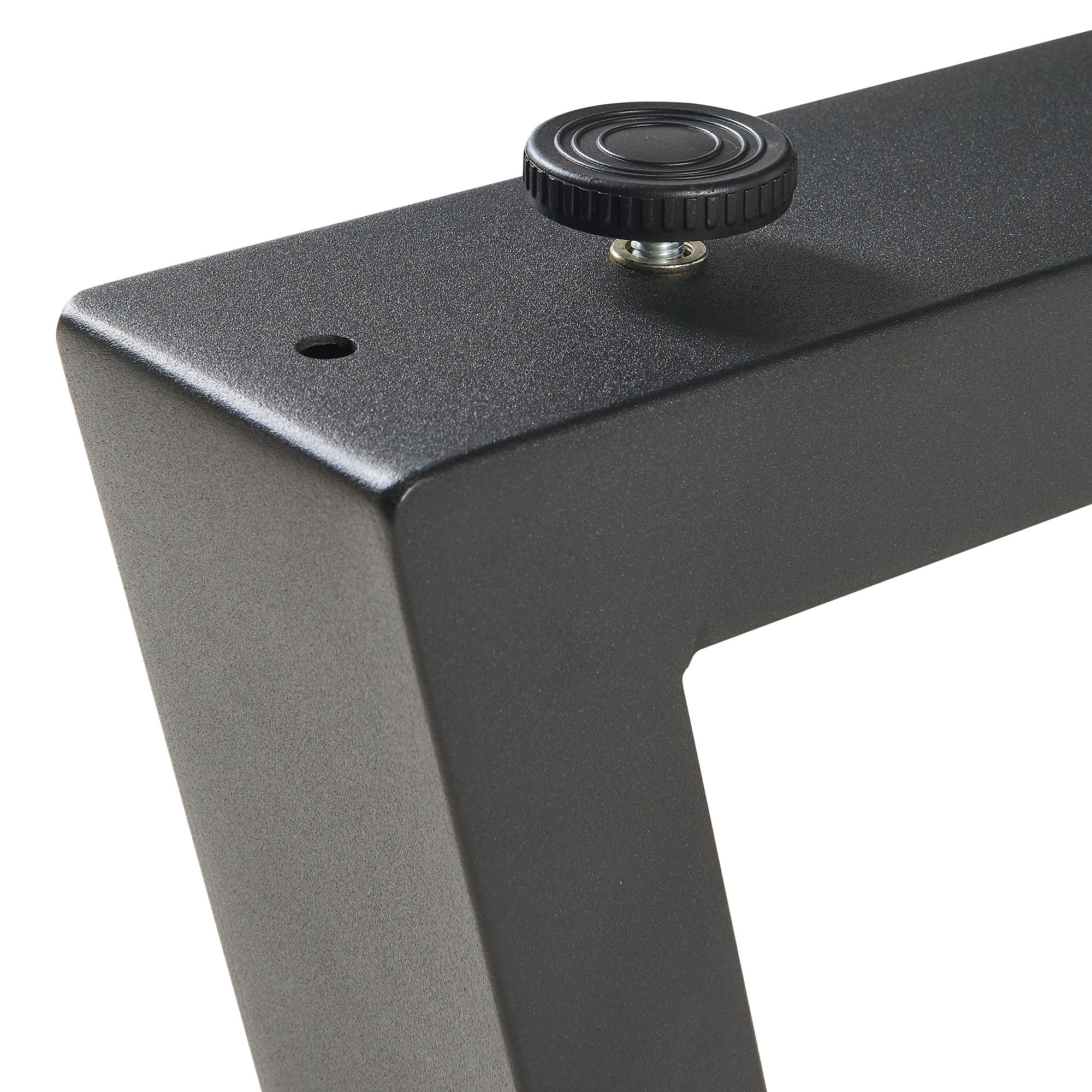 Set di 2 Gambe Trapezoidali Lyngby per Mobili Fai da Te - Altezza 72 cm - Acciaio Nero [en.casa] - 8