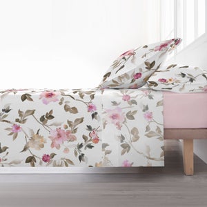 Copripiumino Cotone 57 Fili Soleil D'Ocre - Tinta Unita Rosso Mattone, 220x240 Cm, Lavabile A 60° - Foto 11