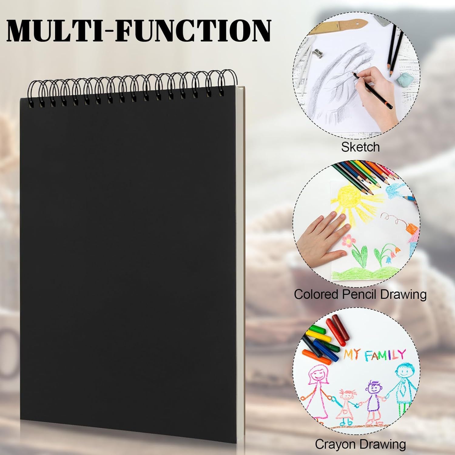 Rico Design Blocco Carta Antigraffio A5 – 15 Fogli Con Motivi Arcobaleno Nascosti