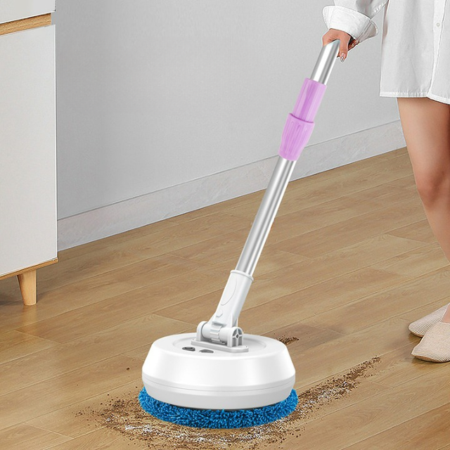 Balai serpillère électrique sans fil avec fonction de pulvérisation et éclairage LED, balai électrique, sans fil, pour le nettoyage des sols