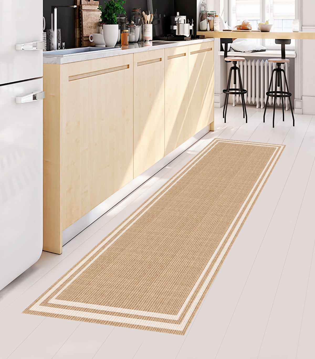 Tapete de vinil Agnan 50x100 cm - PVC antiderrapante, liso impresso, vinílico para cozinha ou sala, lavável - 7