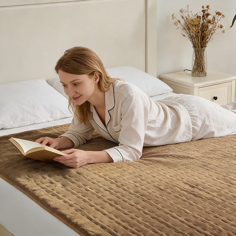 Manta eléctrica individual con 9 niveles de temperatura y temporizador – Lavable, segura y cómoda para el frío - 4