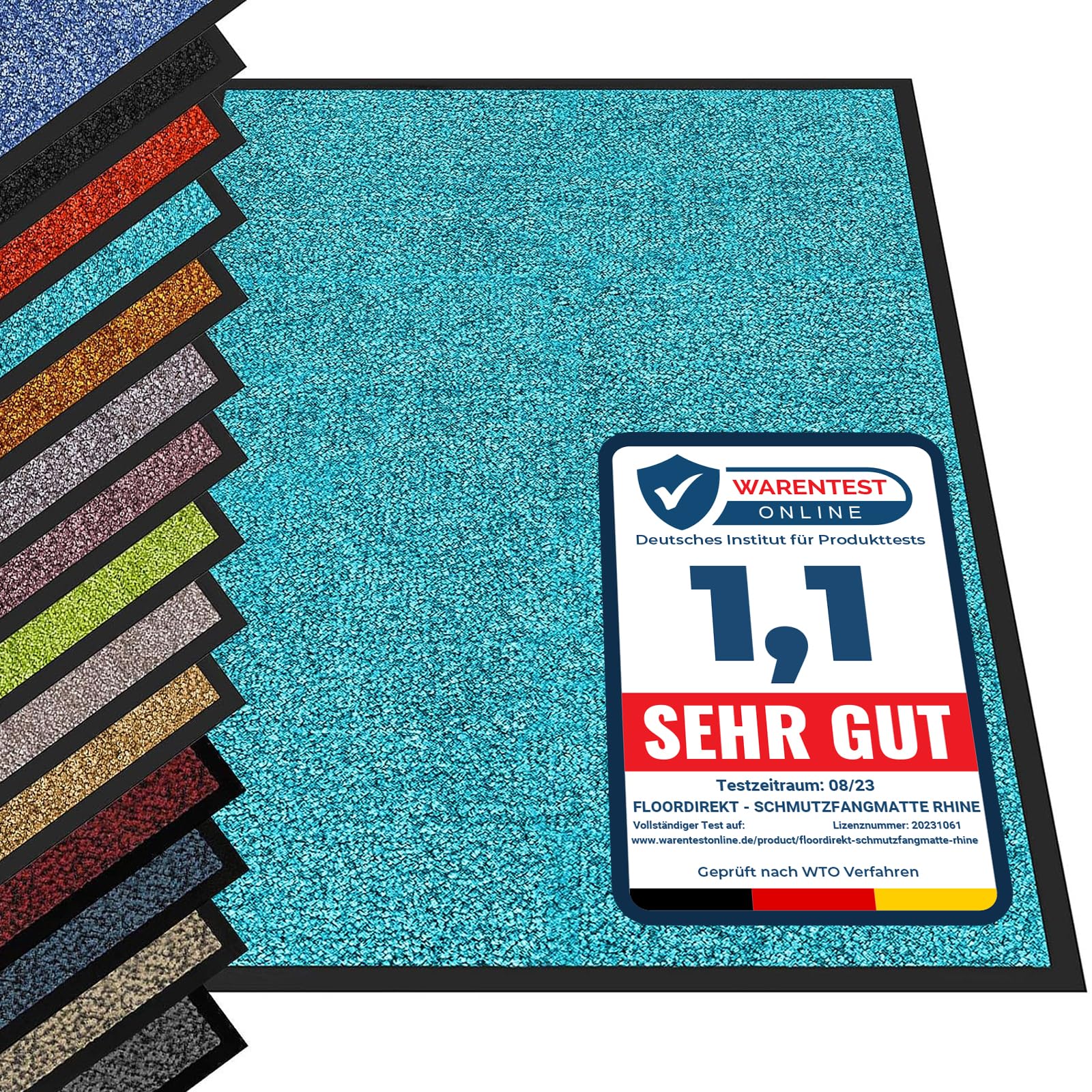 Tapis Antidérapants HTRTRR - Lot De 12, 11.5x6.5cm, Polyuréthane Lavable - Pour Moquette Et Sol Dur