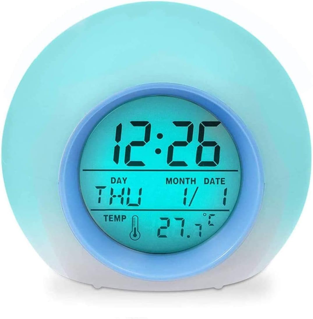 Timer - Kolorowy, świecący - Plastikowy - Zasilany bateriami - 1 sztuka - Niebieski